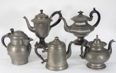 5PC PEWTER AMERICAN & ENGLISH ALE &