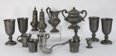15PC ASSORTED PEWTER TABLEWARE United