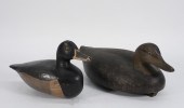 2PC CARVED WOOD DUCK   3ccc9f