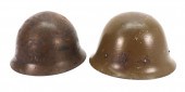 TWO WWII JAPANESE HELMETS Japan,A Japanese
