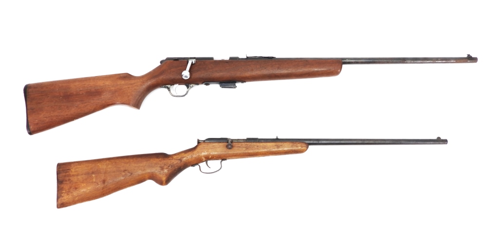 TWO 22 CALIBER BOLT ACTION RIFLES 3cce37