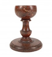 TREENWARE RED PAINTED WEDDING CHALICE,
