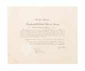 WOODROW WILSON SIGNED APPOINTMENT DOCUMENT