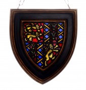 SHIELD FORM STAINED GLASS PANEL Shield