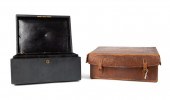 FINNIGANS BLACK LEATHER STATIONARY BOX
