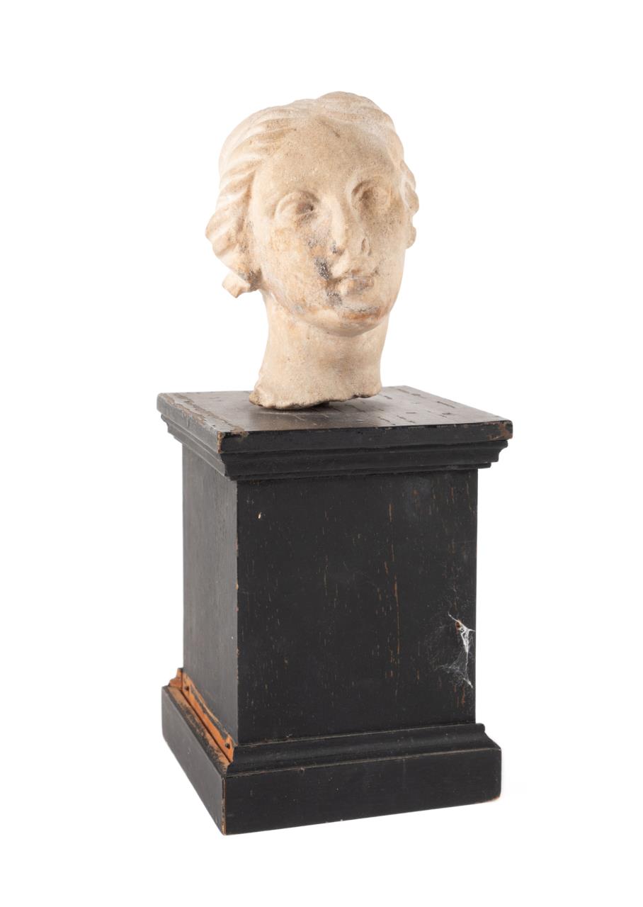 ROMAN STYLE CARVED STONE BUST OF