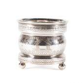 RUSSIAN 84 SILVER ENGRAVED FOOTED CUP,