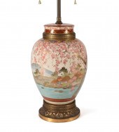 JAPANESE SATSUMA GINGER JAR TABLE LAMP