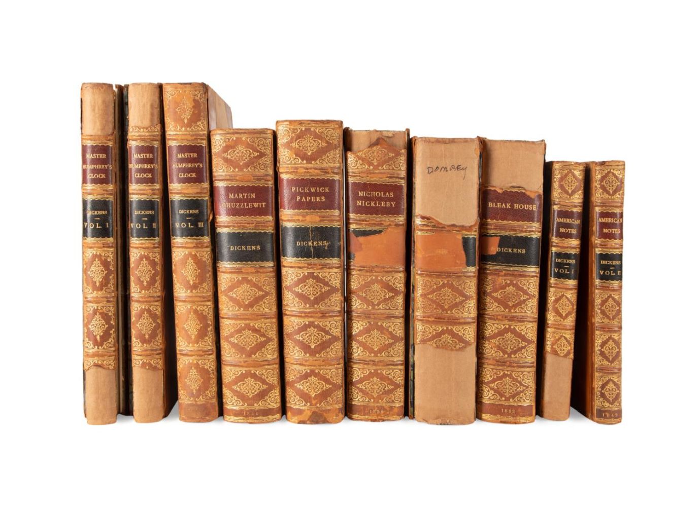 10VOL C DICKENS FINELY BOUND 3cd522