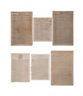 6PCS EARLY AMERICAN NEWSPAPERS, INC.