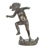 AN AMERICAN PATINATED FIGURE OF A CHILD: