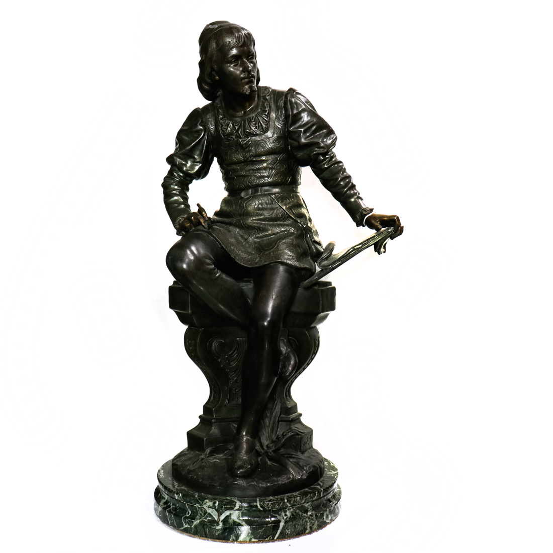 A FRENCH PATINATED METAL FIGURE 3cdc0a