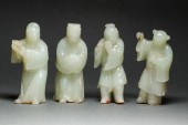 (LOT OF 4) CHINESE WHITE JADE IMMORTALS