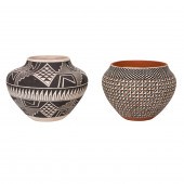 TWO ACOMA VESSELS, ONE SIGNED R ANTONIO