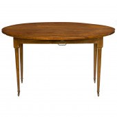 A LOUIS XVI STYLE DROP LEAF TABLE WITH