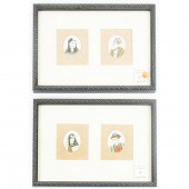 TWIN PAIRS OF INDIAN MINIATURE PORTRAIT