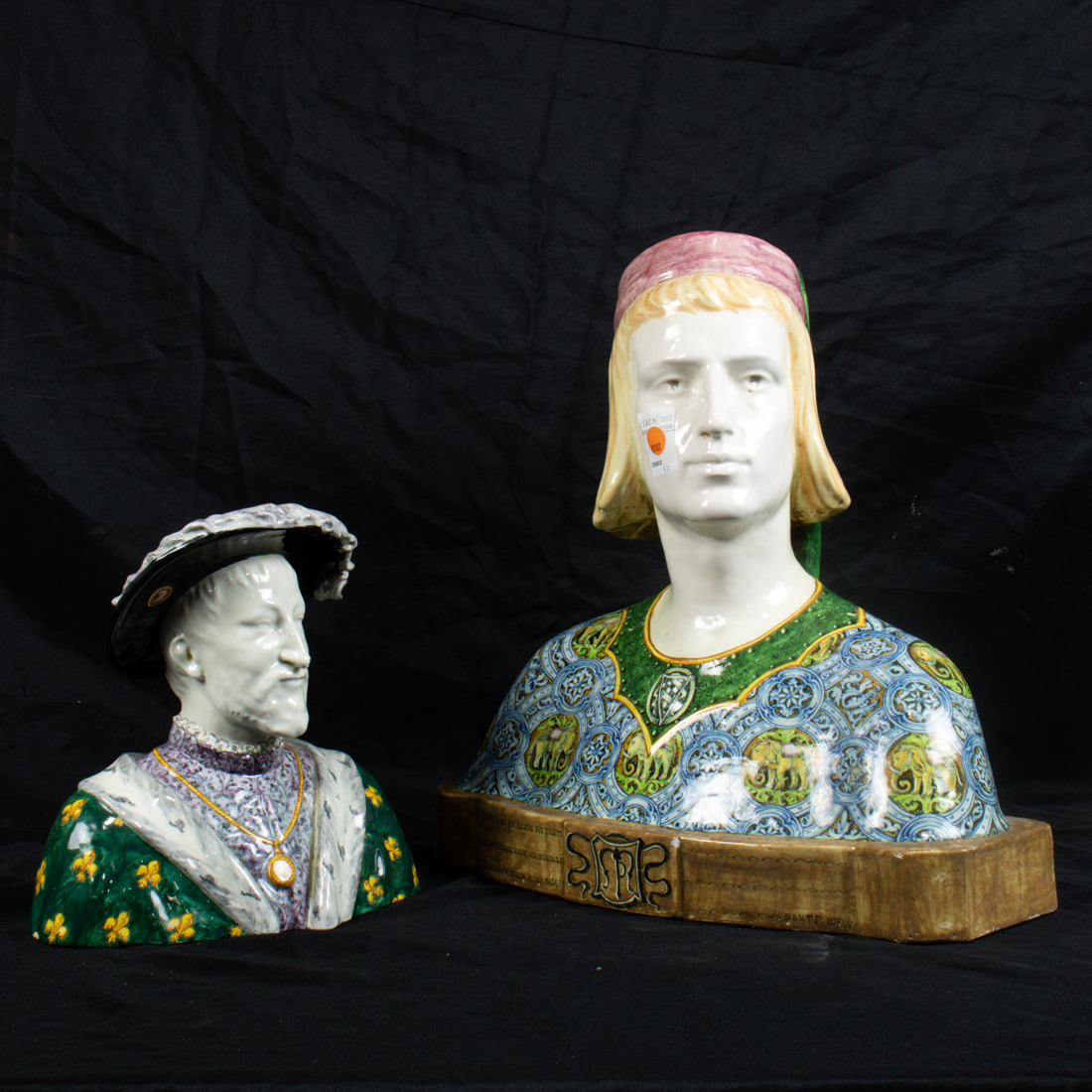 A GROUP OF ITALIAN MAJOLICA BUSTS 3ce09a