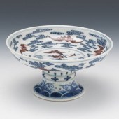 CHINESE PORCELAIN BLUE AND COPPER RED