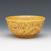 CHINESE PORCELAIN YELLOW GLAZE IMPERIAL