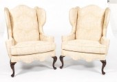 PAIR OF CENTURY FURNITURE WINGBACK CHAIRS