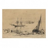 THREE ANTIQUE ETCHINGS BY SEYMOUR HADEN