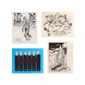 FOUR COMIC BOOK ART PORTFOLIOS, INCLUDING