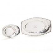 TWO AMERICAN STERLING SILVER TRAYS The