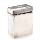 A JAPANESE SILVER CARD CASE 20th century,
