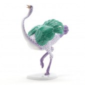 HEREND PORCELAIN OSTRICH FIGURINE The