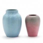 TWO AMERICAN ART POTTERY VASES The first,
