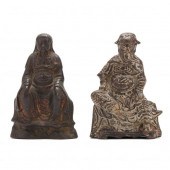 TWO CHINESE BRONZE SCULPTURES Includes