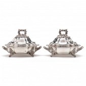 PAIR OF SHEFFIELD SILVER-PLATED VEGETABLE
