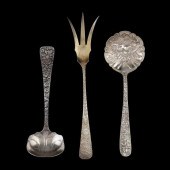 THREE ANTIQUE AMERICAN STERLING SILVER