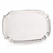 A QUEEN ANNE STERLING SILVER TRAY BY