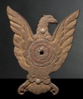 A SPREAD WING EAGLE CAST IRON SHOOTING