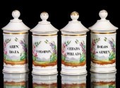 FRENCH PORCELAIN APOTHECARY JARS SIGNED