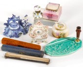 NIPPON, GERMAN & OTHER ANTIQUE INKWELLS