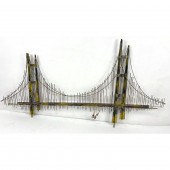 C JERE Bridge Form Wall Sculpture. Brutalist
