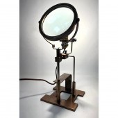 ROOST Magnifying Glass Table Lamp. Chrome