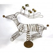 Decorative Reindeer Wire Sculpture Kinetic