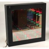 Square Infinity Wall Mirror. Colorful