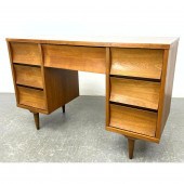 American Modern Walnut Desk. WFH. Modernist