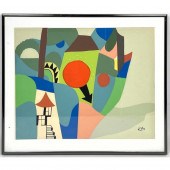 Colorful Paul Klee Silkscreen Print.
