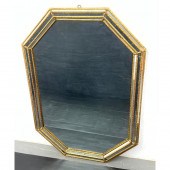 Gilt Gesso Wood and Mirrored Frame Wall