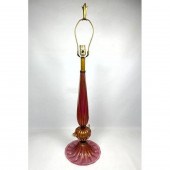 Elegant Murano Art Glass Table Lamp.