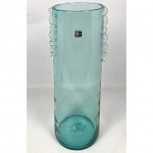 Blenko Blown Glass Vase with Applied