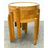 Set 4 Nesting Stacking Round Side Tables.
