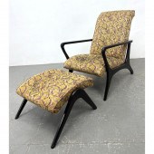 2pc Mid Century Modern Lounge Chair