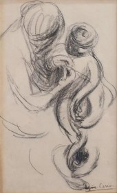 EUGENE CARRIERE CHARCOAL MOTHER & CHILDEugene