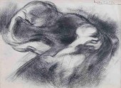 EUGENE CARRIERE CHARCOAL DRAWING MOTHER